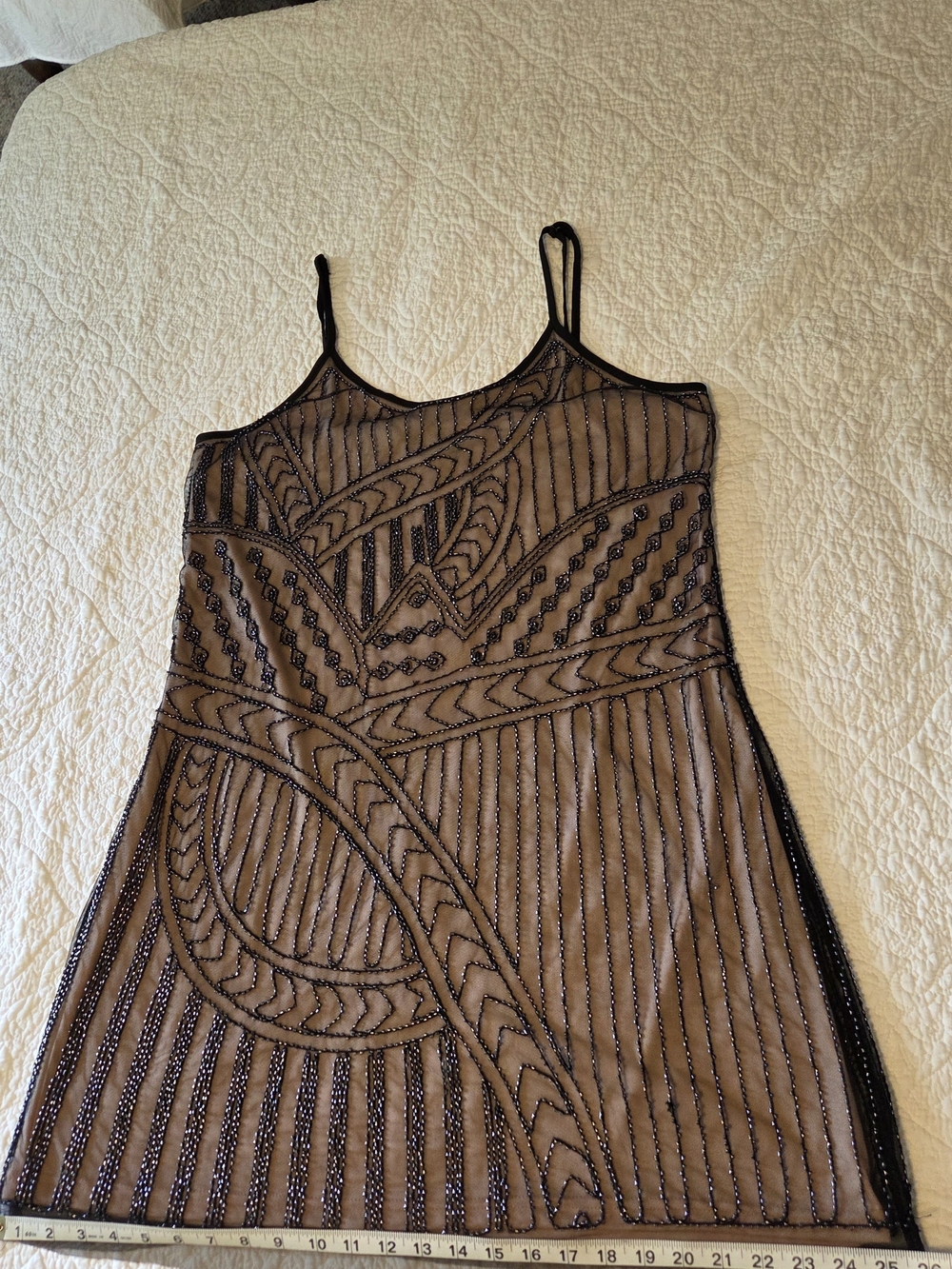 Verty Beaded Slip Dress - Sz L